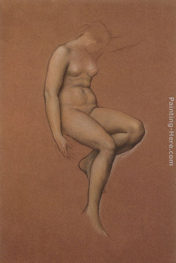 Study for In Memoriam painting - Evelyn de Morgan Study for In Memoriam art painting
